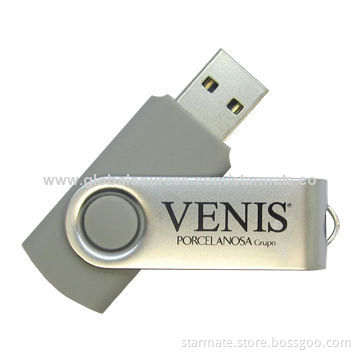 Swivel USB Flash Drive, 128, 256, 512MB, 1, 2, 4, 8, 16, 32, 64GB Capacity